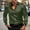 #278-Army Green, variant on Handshe Men's Retro Solid Color Long Sleeve Shirt, Vintage Collar Design Casual Button-Up, Style for Everyday Wear, Outings