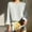 Gray, variant on Ayfxijin Long Sleeve Shirts for Women,Women'S Spring/Summer Solid Color Crew Neck-Point Sleeve Casual Shirt Top