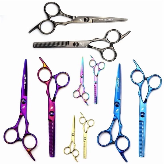 blue2pcs 6 inch Hair Scissors Thinning Barber Cutting Professional Hair Shears Scissor Tools Stainless Steel Hairdressing Scissors 1 pcs