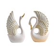 thumbnail image 2 of 2x Figuras de cisne Estatuas Escultura de resina Mesa Centro de mesa Decoraciones Decoración para el hogar Figura de animales para inauguración de la Soledad estatua de resina de cisne, 2 of 10