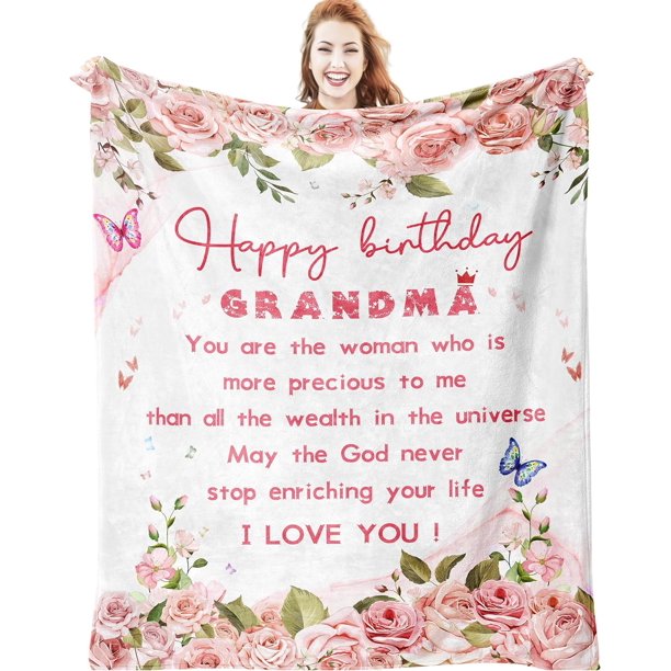 LHSHID Mom Birthday Unique Birthday Gift Blankets Gift Blanket Flannel Soft and Comfortable Anti static Bed Sofa Blanket 50x60in