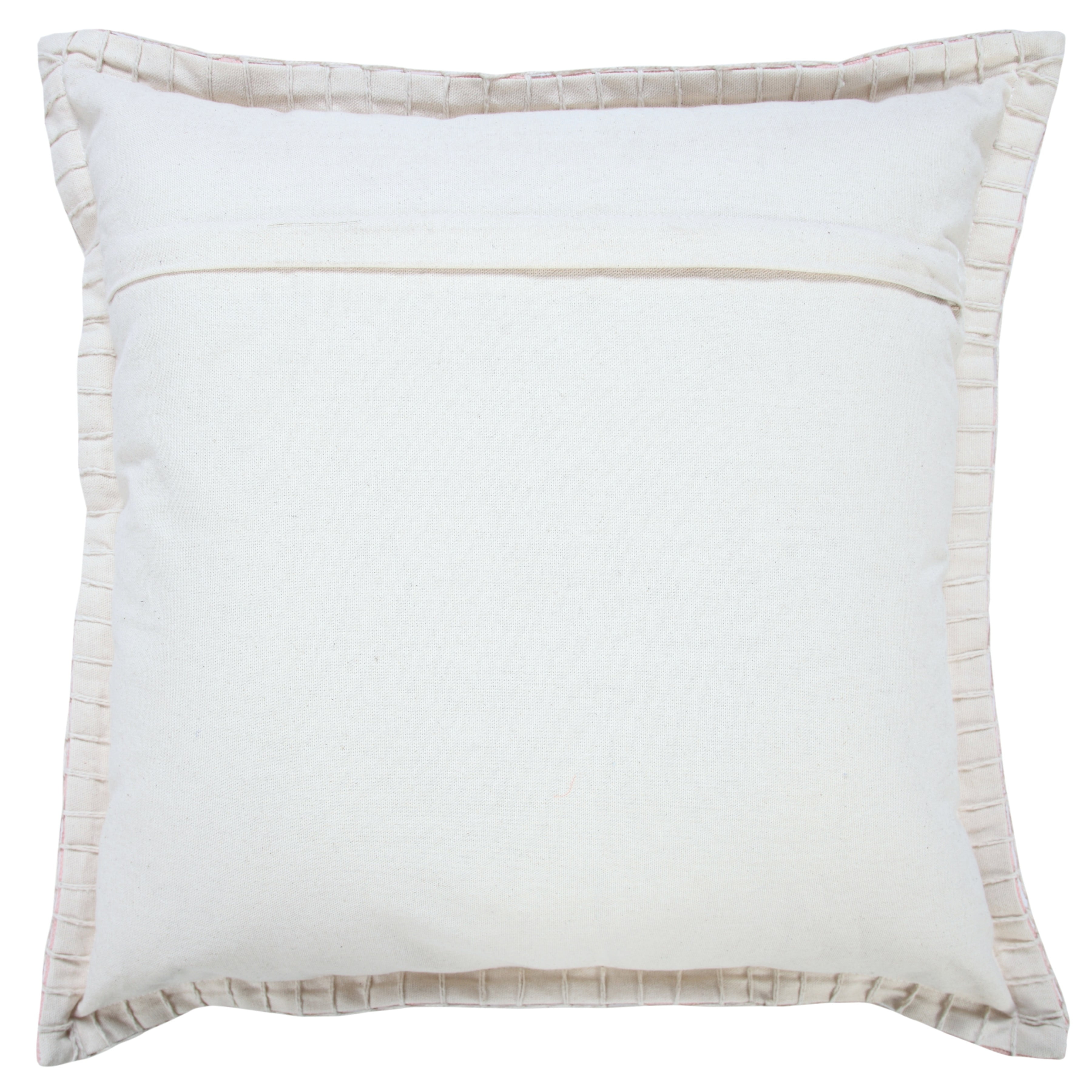 Harlow Hill Wilma 20" x 20" Solid Cotton Adult Decorative Feather Filled Pillow, Light Pink