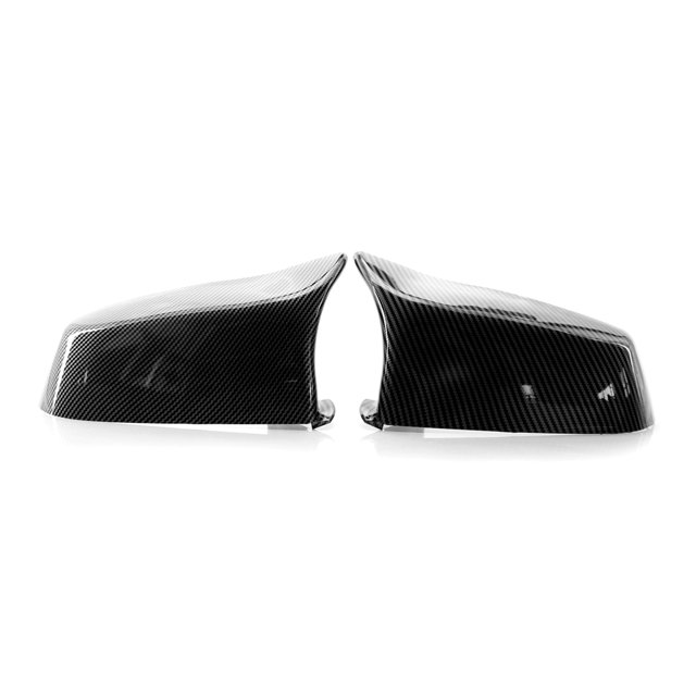 Tignapoo BMW 5 Series E60 2008-2010 Custom Carbon Fiber Style Side Mirror Shells - Glossy Black Finish, Direct Replacement for OEM 51167187432 & 51167187431, Easy Install, Durable Plastic Material