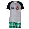 PXLKNZH Family Christmas Pjs Matching Sets Short Sleeve Merry Christmas