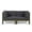 Gray/Dark Gray, variant on Keith Outdoor Acacia Wood Loveseat with Cushions, Gray and White