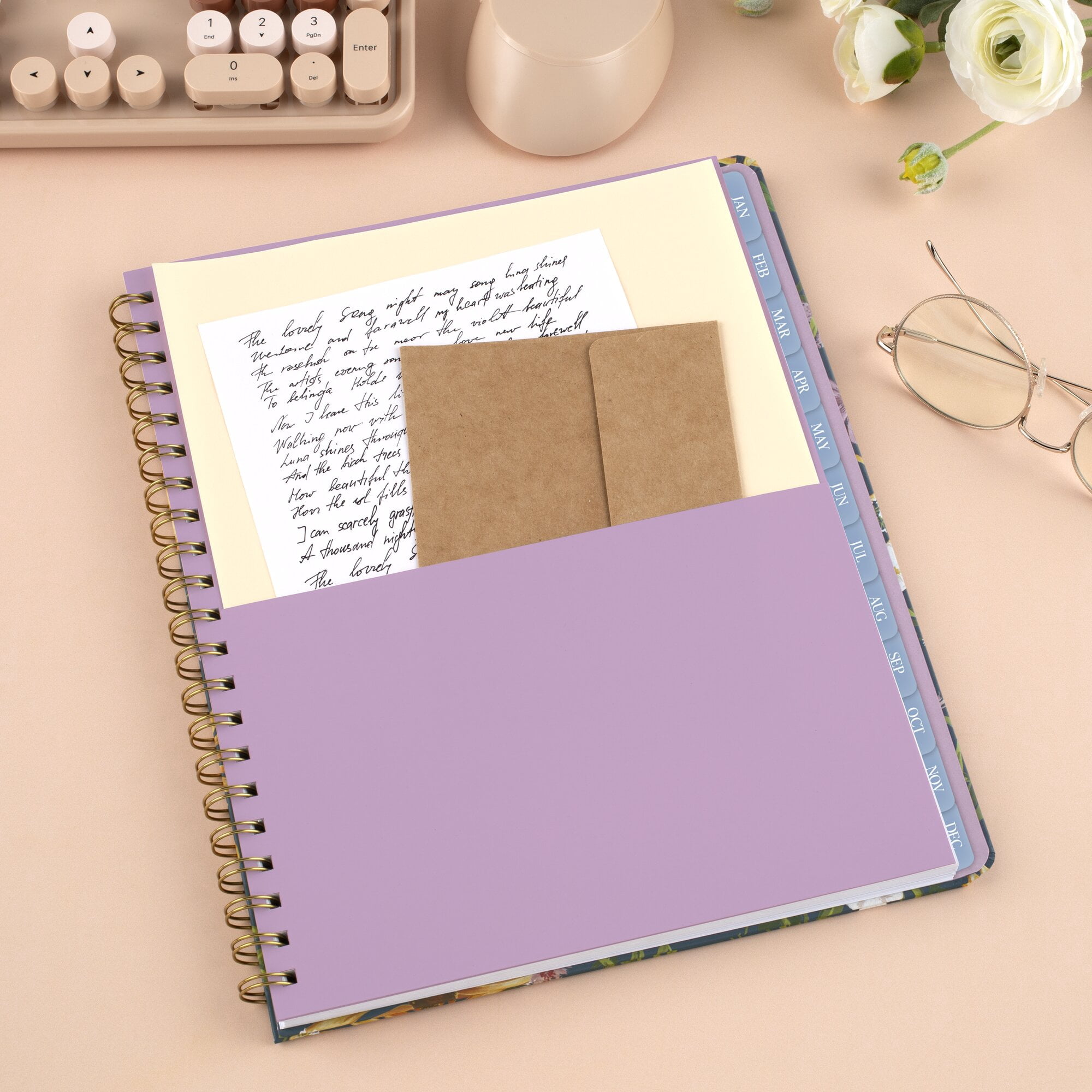 PenPillar for Mead Cambridge 2027 Weekly Monthly Planner Wildflower Large 8 12 x