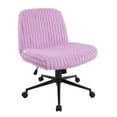 thumbnail image 2 of Techni Sport Plush Purple Criss Cross Chair, Armless Extra Wide Office Desk Chair to Sit Cross Legged, 2 of 9