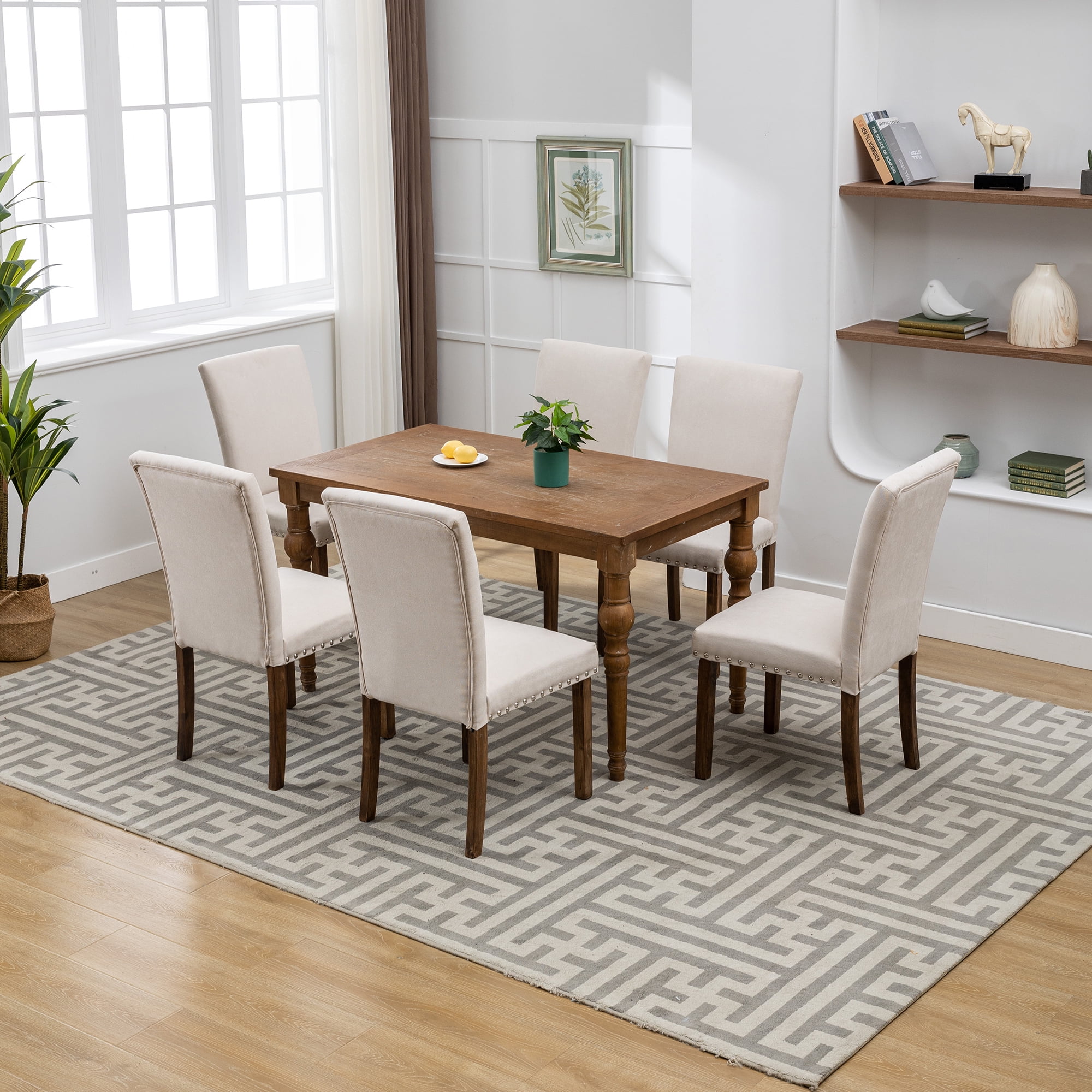 HFORESTY Kitchen Dining Room Chairs Set of 4, Upholstered Dining Chairs