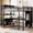 Black+MDF+Metal+Full, variant on HMYG Metal Loft Bed with Wardrobe And L-shaped Desk,Queen Size Loft Bed with Storage Cubes and Shelves,Heavy Duty Loft Bed for Adults,White Wood-grain