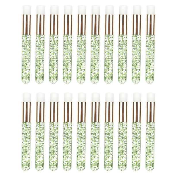 Vogacara 20 Pieces Lash Shampoo Brushes Cosmetic Off Peel cleaner Lash Tool Remover Pinceles de maquillaje y herramientas Oro Verde