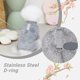thumbnail image 4 of Dinheiro Pijamas para perros pequeños Suéter de invierno para perros con anillo de correa Cálido forro polar para cachorros Ropa para mascotas Trajes Rosa lindo perrito (gris) M, 4 of 7