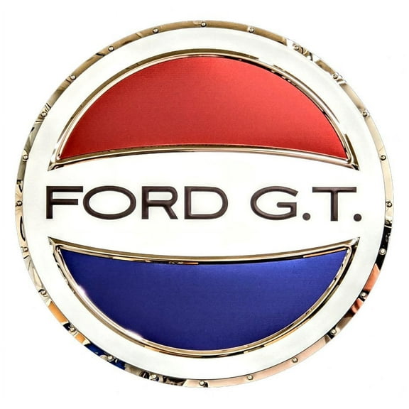Ford GT40 MKI Stainless Steel Wall Hanging Sign - Chrome : 22" x 22"