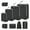 Black, variant on sunsanly Travel Compression Packing Cubes Storage Bags Large Capacity Waterproof Multifunctional Suitcase Organizer Storage Cubes Set