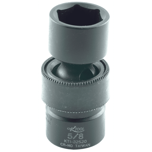 K-Tool 32520 5/8 x 3/8" Drive 6pt Fractional SAE Short Impact Flex Socket