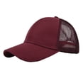 thumbnail image 4 of Thinsony 1/2/3/5 Stylish And Comfortable Baseball Cap - Adjustable Strap And Sun Protection Breathable Hats For Women CC636-2wine red 5PCS, 4 of 6