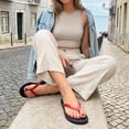 thumbnail image 6 of Cushionaire Surf Flip Flop Sandals for Women with Flexible Sole and Soft Jelly Strap, Lightweight Casual Slides, 6 of 29