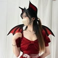 thumbnail image 6 of Bat Ears Wing Headbands Fashionable Gothicism Headpiece Role Playing Headgear for Stylish Women and Party Enthusiasts, 6 of 9