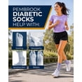 thumbnail image 4 of Pembrook Unisex Non-Binding Diabetic Ankle Socks, Bright Colors, Large, 6 Pairs, 4 of 7