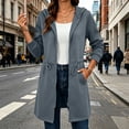thumbnail image 5 of Women's Sweater Long Sleeve Hooded Fleece Lined Zipper Cardigan for Cold Home Lounge, 5 of 9