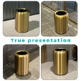 thumbnail image 7 of 2.1 Gallon Small Gold Bathroom Trash Can, Antique Brass Garbage Can, Brass Waste Paper Basket, for Bathroom Bedroom Office Hotel Kitchen (235 Gold), 7 of 7