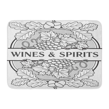 GODPOK Leaf Bunches of Grapes and Oak Leaves with Acorns As Elegant Wine List for Alcohol Drinks Design Vintage Rug Doormat Bath Mat 23.6x15.7