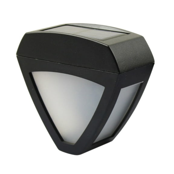 1pc Solar Wall Lamp Waterproof Triangle Heart Shape Wall Light for Yard Fence Garden Black White