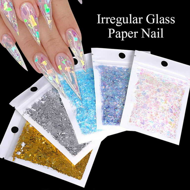 Nail Glitter Flakes Irregular Shape Manicure Decoration Accessories Paper  Sequins Nail Art Decoration for Women 
