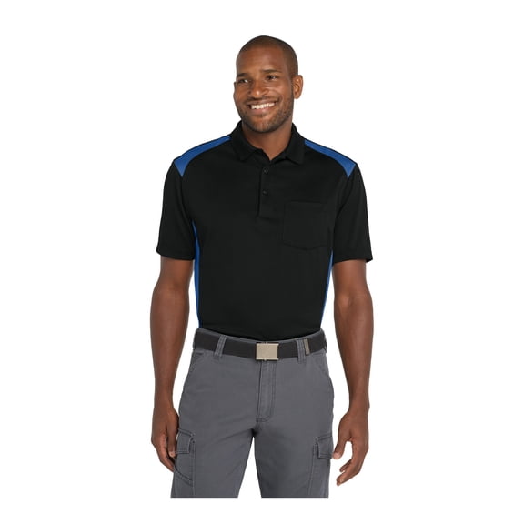 CornerStone Unisex Select Snag-Proof Two Way Colorblock Pocket Polo | Collared Work Shirt for Men & Women, Casual Short Sleeve Top for Golf & Tennis