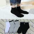 thumbnail image 3 of 1 Pair Men's Non Elastic Cotton Socks Comfort Soft Grip Diabetic Socks for Sports and Everyday Wear White, 3 of 3