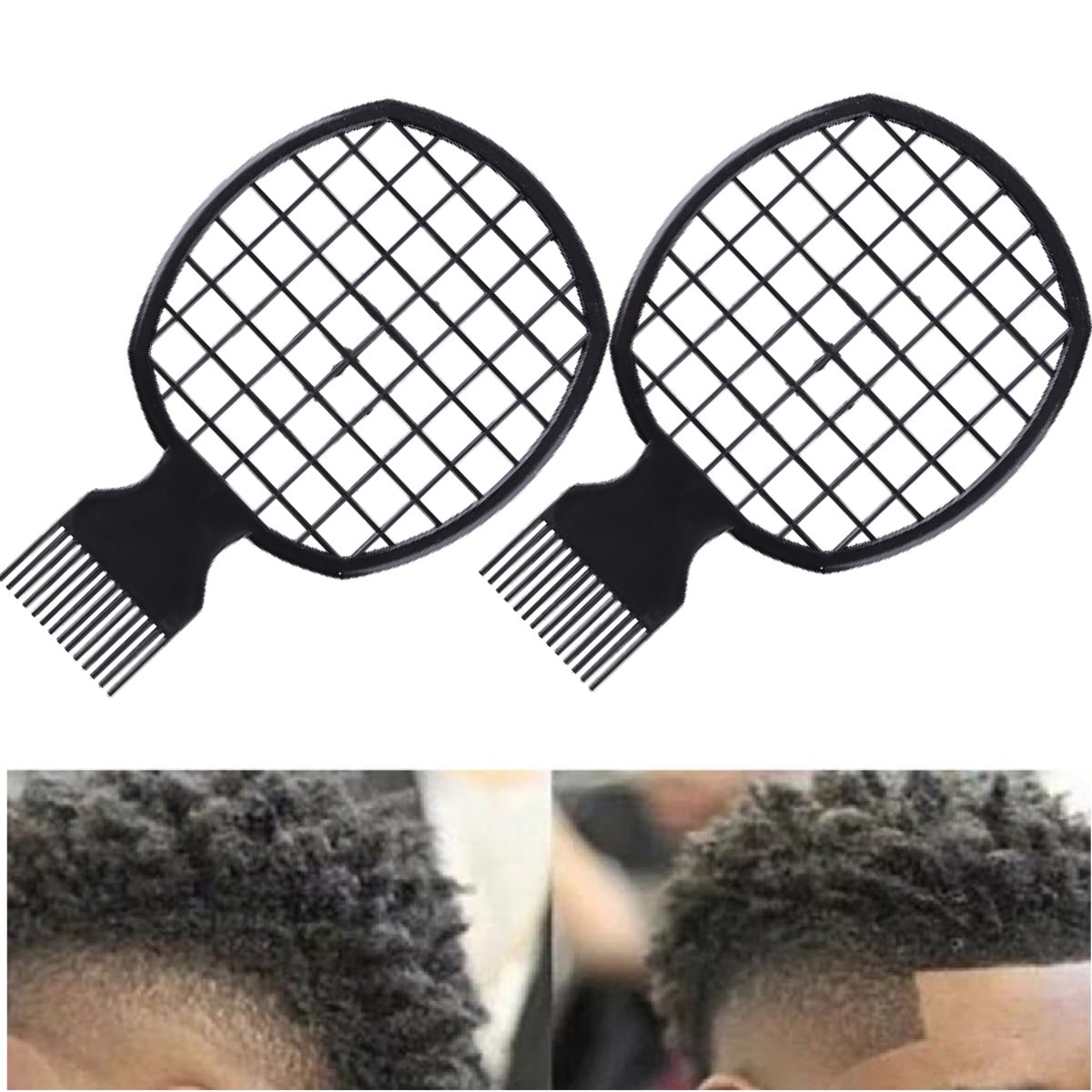 Selalu 2Pcs Twist Combs, Hair Sponge Brush Upgraded Twist Comb, Better Than  Hair Sponge for Men Women Curls(Black) 2PACK