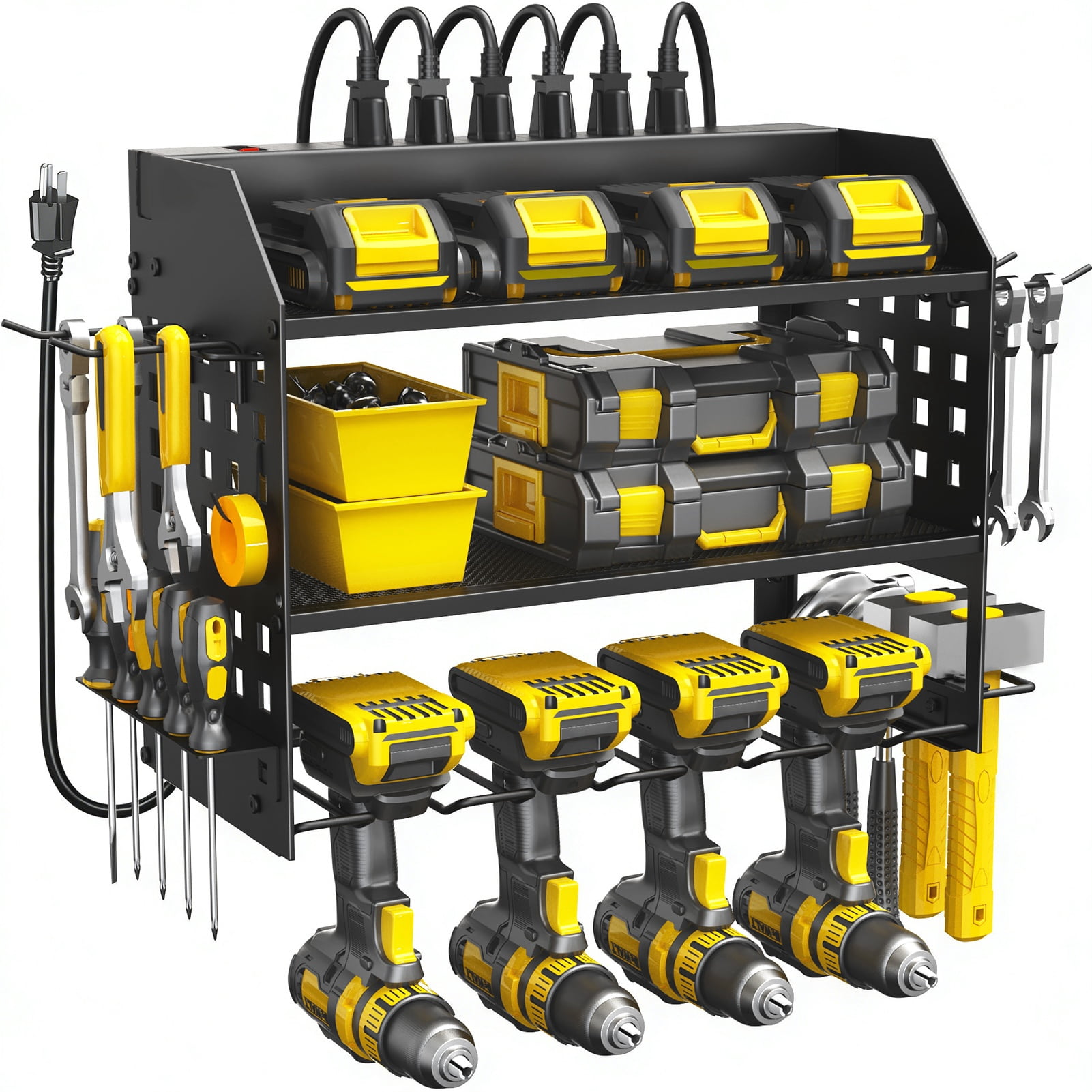 Sunally Power Tool Organizer with Charging Station, 3-Tier photo 1