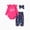 Deep Blue, variant on Baby Girl Clothes Ruffle Long Sleeve Romper And Camouflage Pants 3Pcs Outfit Set With Headband Newborn Gift Sizes 0/3-18M