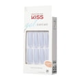 thumbnail image 5 of KISS Gel Fantasy Sculpted x-Long Square Glue-On Nails, Glossy Light Blue, ‘Attitude’, 28 Ct., 5 of 6