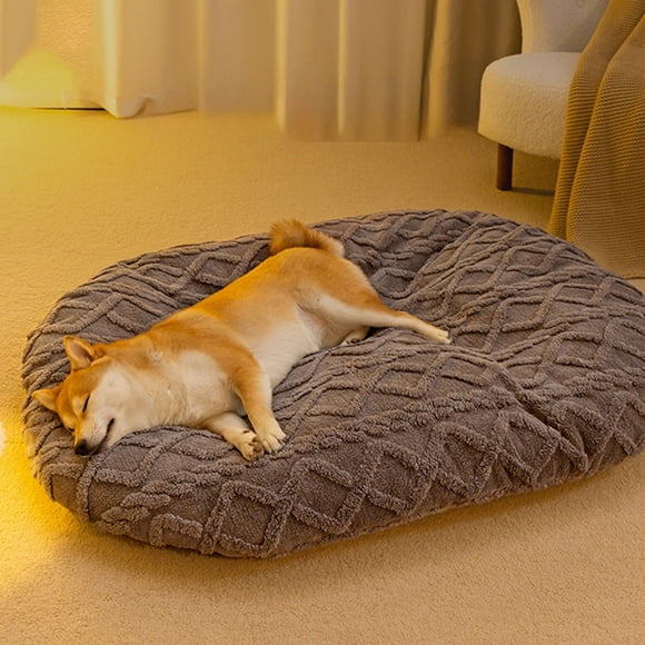 Caseta para perros gruesa y cálida de invierno, lavable y extraíble, de pana, para perros medianos y grandes, antideslizante, resistente a las manchas y con cojín.