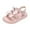 Pink, variant on Girls Sandals - Satin Bow Rhinestone Platform Sole Comfortable Lightweight Footwear for Spring Summer Daily Active Play Dress Pairing,10