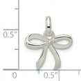 thumbnail image 2 of Beautiful Sterling Silver Polished Diamond Bow Pendant, 2 of 2