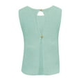 thumbnail image 4 of Mittory Women's Crew Neck Sweater Vest Summer Sleeveless Knit Tank Tops Back Button Hollow Pullover Vests, 4 of 5