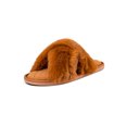 thumbnail image 4 of Jessica Simpson Womens Plush Cross Band Plush Memory Foam Slide Slipper, 4 of 9