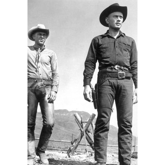 Yul Brynner and Steve McQueen in The Magnificent Seven 24x36 Poster