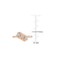 thumbnail image 3 of 1/10 Carat (Ctw) Diamond Triple Heart Bypass Promise Ring in Rose Plated Silver for Women, 3 of 5