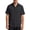 Black, variant on Mens Linen Short Sleeve Shirts for Summer Beach, Casual Untucked Tops with Wrinkle Resistance Root Color XL