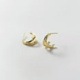 thumbnail image 4 of K-KED 925 Sterling Silver Curve Stud Earrings Christmas Winter December-Silver, 4 of 6