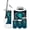 Color 3, variant on Bathroom Accessory Set 6 Piece Ethereal Peacock Window Vibrant Teal Blue Green Glass Trash can, Toothbrush Holder, Toothbrush Cup, Soap Dispenser, Soap Dish, Toilet Brush Holder