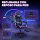 thumbnail image 3 of Silla Gaming TITANO con Reposapies y Luz LED Premium Gamer negro 6.49 pulg SGCRPLED01BL, 3 of 5