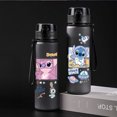 thumbnail image 4 of Tasse d'eau ange point de dessin animé 560ML, gris bleu, plastique Portable, grande capacité, figurines de dessin animé, tasse transparente, Sports de plein air, WaterBo, 4 of 4
