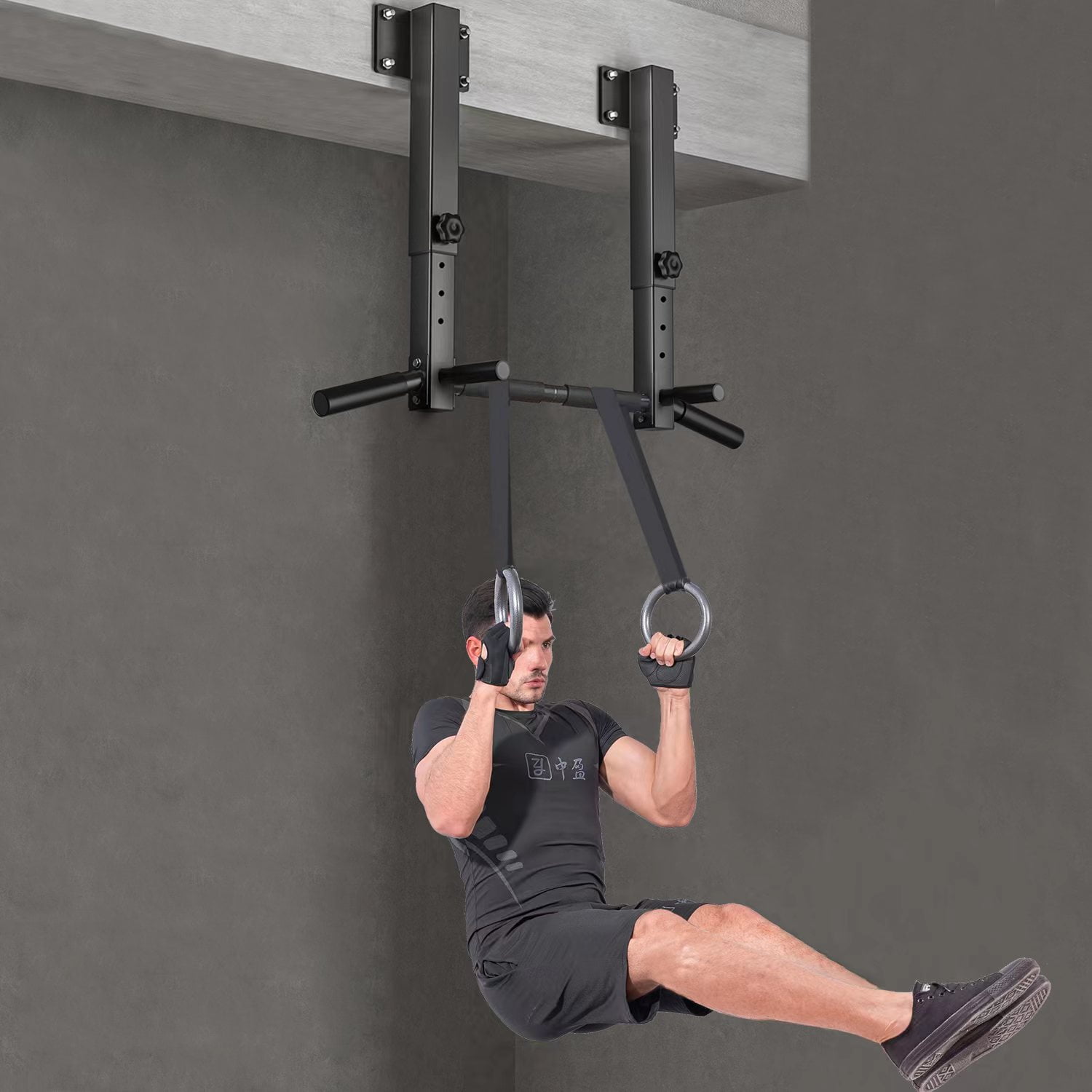 Wall Joist Mount Pull Up Bar, Beam Mounted Chin Up Bar for Home Gym