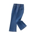 thumbnail image 5 of YunPes Toddler Girls Flared Jeans Elastic Waist Slim Fit Denim Pants with Pockets Kids Casual Fashion Denim Jeggings for 1-7Y, 5 of 7