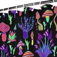 thumbnail image 3 of Purple Mushroom Black Pattern Shower Curtain 72"x72" ,Bathroom Decorative Shower Curtains Set with 12 Hooks,Modern Waterproof Washable Shower Curtain, 3 of 6
