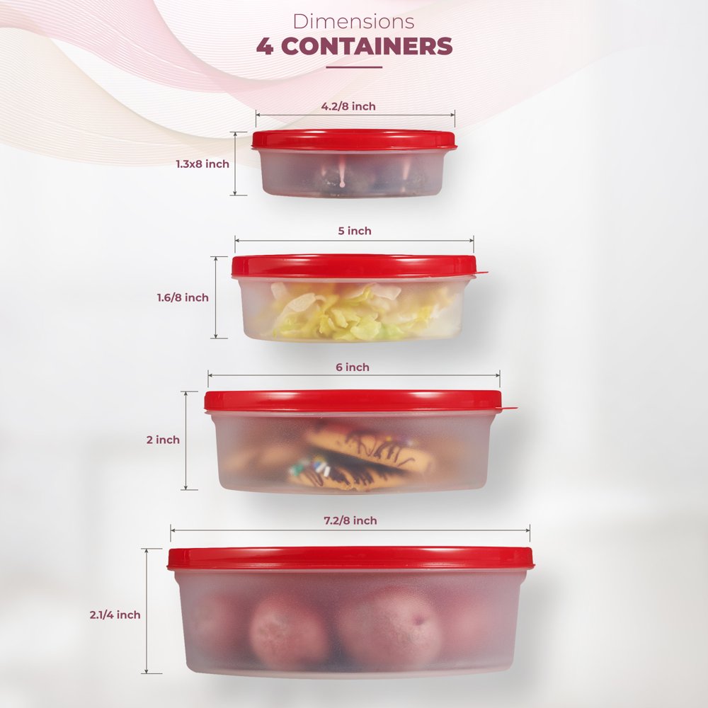 Sealco Food Storage Containers with Lids Reusable Plastic Containers