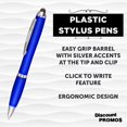 thumbnail image 3 of Plastic Stylus Pens Set of 10, Bulk Pack - Black Ink, Great for Office, School, Business, Tradeshows, Events - Blue, 3 of 5